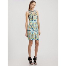 Milly of New York Kaleidoscope Dress Sleeveless Fitted Mini Dress size 2