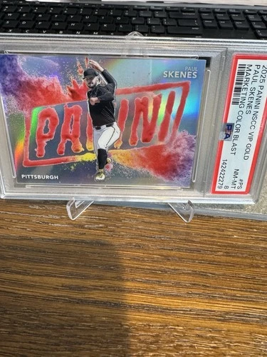 Paul Skenes Panini NSCC VIP Gold Color Blast PSA 8 /25 Prizm National!