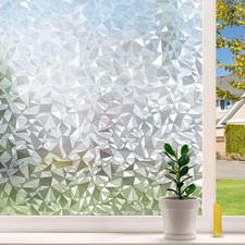 Privacy Window Film 3D Static Cling No Glue Removable UV Blocking Frosted Window