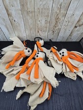 Burlap Ghosts Garland 70" Halloween Decoration Party Spooky Trick Or Treat
