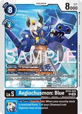 Digimon Card Game Aegiochusmon: Blue Foil [BT-25 - BT25-025 R NM Rare