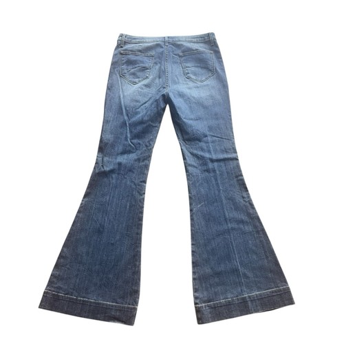 Driftwood Farrah Flare Jeans 32 Wide Leg Bell High Rise Knöpfe Boho Gypsy Denim - Bild 2 von 19