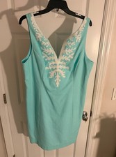 Lilly Pulitzer Gabby Shift Dress Seasalt Blue...