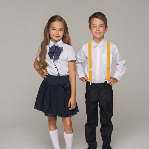 Buyless Fashion Kids Adjustable Suspenders Elastic Solid Color 1 Inch - Y Back - Picture 266 of 266
