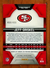 2016 Certified Mirror Silver #190 Jeff Driskel 468/499 * Numbered Rookie Card. rookie card picture