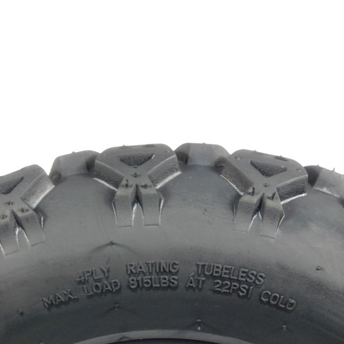 MASSFX SL 20x10-10 Front/Rear Golf Cart Tire, QUAKE Black Wheel 10x7 4/101.6 2pk - Picture 7 of 9