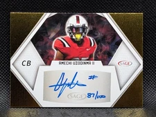 2023 SAGE HIT #A-AU Amechi Uzodinma ll Auto Gold /100 - Ball State Cardinals.