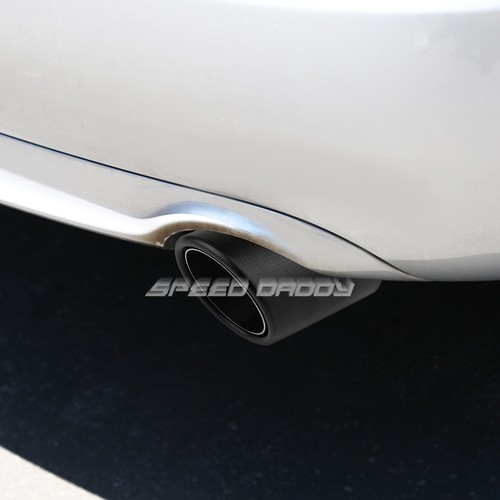 3"PIPING 4"OUTLET CARBON FIBER PATTERN RACING HIGH FLOW MUFFLER EXHAUST TIP - Picture 6 of 6