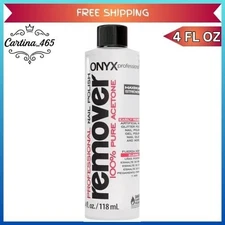 ONYX Professional 100% Pure Acetone Maximum Strength Nail Polish Remove, 4 fl oz