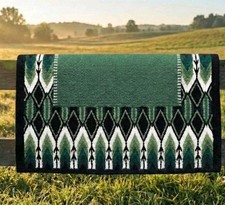 ranch saddle pad Green White Black 34×38 and Other Sizes