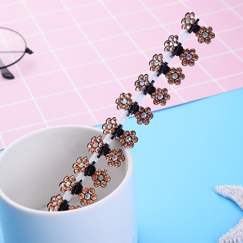 12PCS Girl Crystal Flower Metal Hair Claws Rhinestone Mini Hair Claws Clip Clamp - Picture 31 of 35