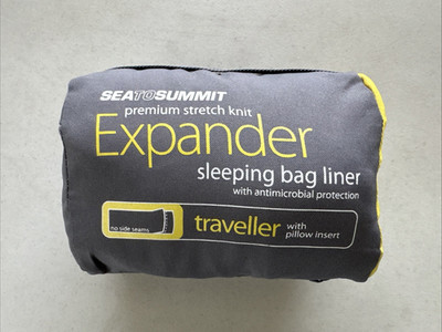 SEA TO SUMMIT Expander Sleeping Bag Liner w/ Pillow Insert, Traveller Antimicrob