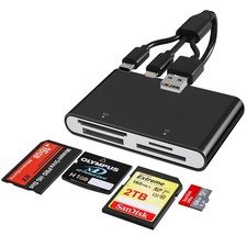Memory Stick Pro Duo Reader - 4-in-1 Multi Card with Black