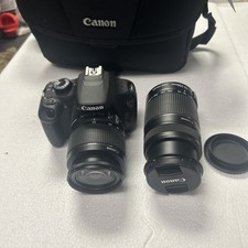 Canon EOS Rebel T5 DSLR Digital Camera w/ 18-55mm Lens +EFS 55-250mm Canon Lens