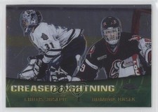 2000-01 Chrome Combos Creased Lightning ( ) Curtis Joseph Dominik Hasek HOF 6ns