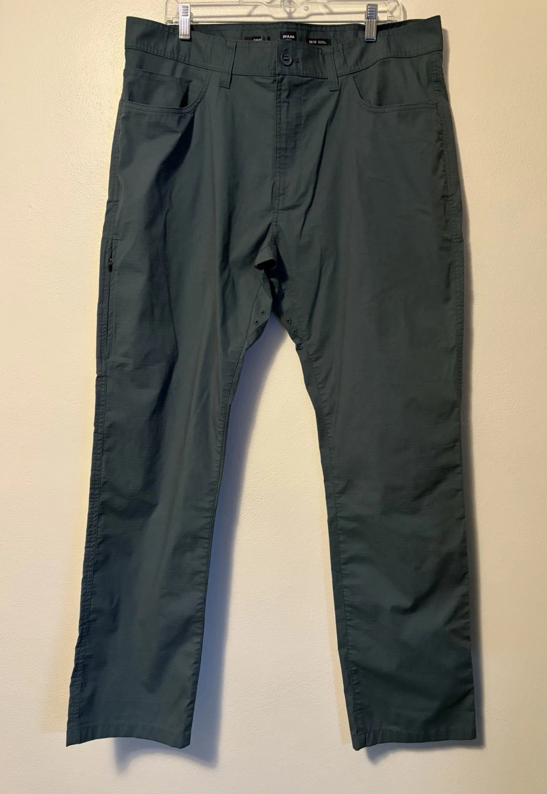 Prana Stretch Zion Slim Fit Pants Mens 38x32 Blue Hiking Outdoors Gorpcore