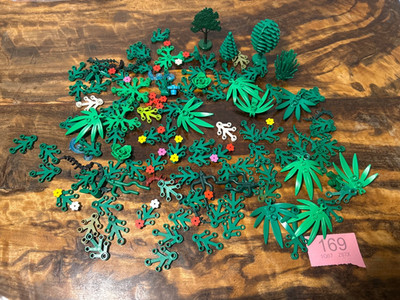 Lego Grünpflanzen, verschiedene Bäume Büsche Laub Blätter Blüten teils sehr früh