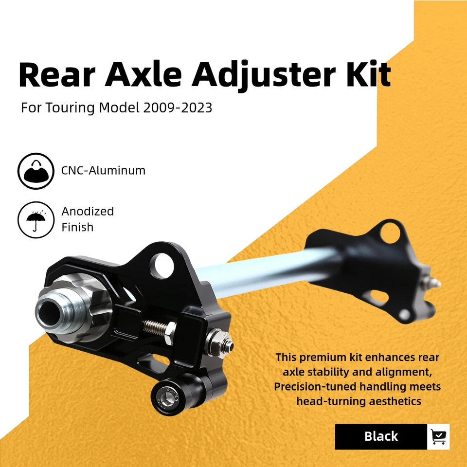 Motorcycle Rear Axle Adjuster Kit For Harley 2009-UP Street Glide Road King FLHR - Image 3 of 4