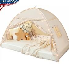 Cozy Kids Bed Tent Playhouse Indoor Outdoor Sleep Space W/ Star Lights New