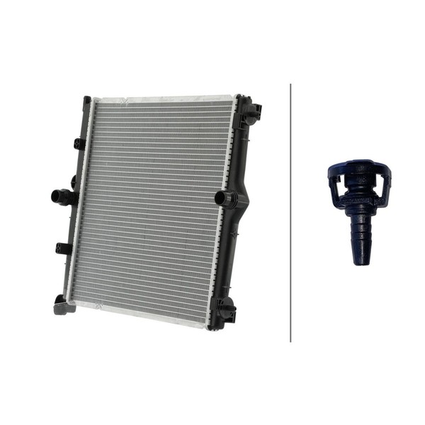 KüHler MotorküHlung KüHlrippen GelöTet 408 X 380 Mm Hella FüR U.A. Peugeot 208-image
