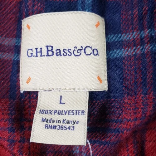 NEW G.H. Bass & Co. Full Zip Fleece Jacket Heather Blue Mens SIZE LARGE NWT $110 image 4