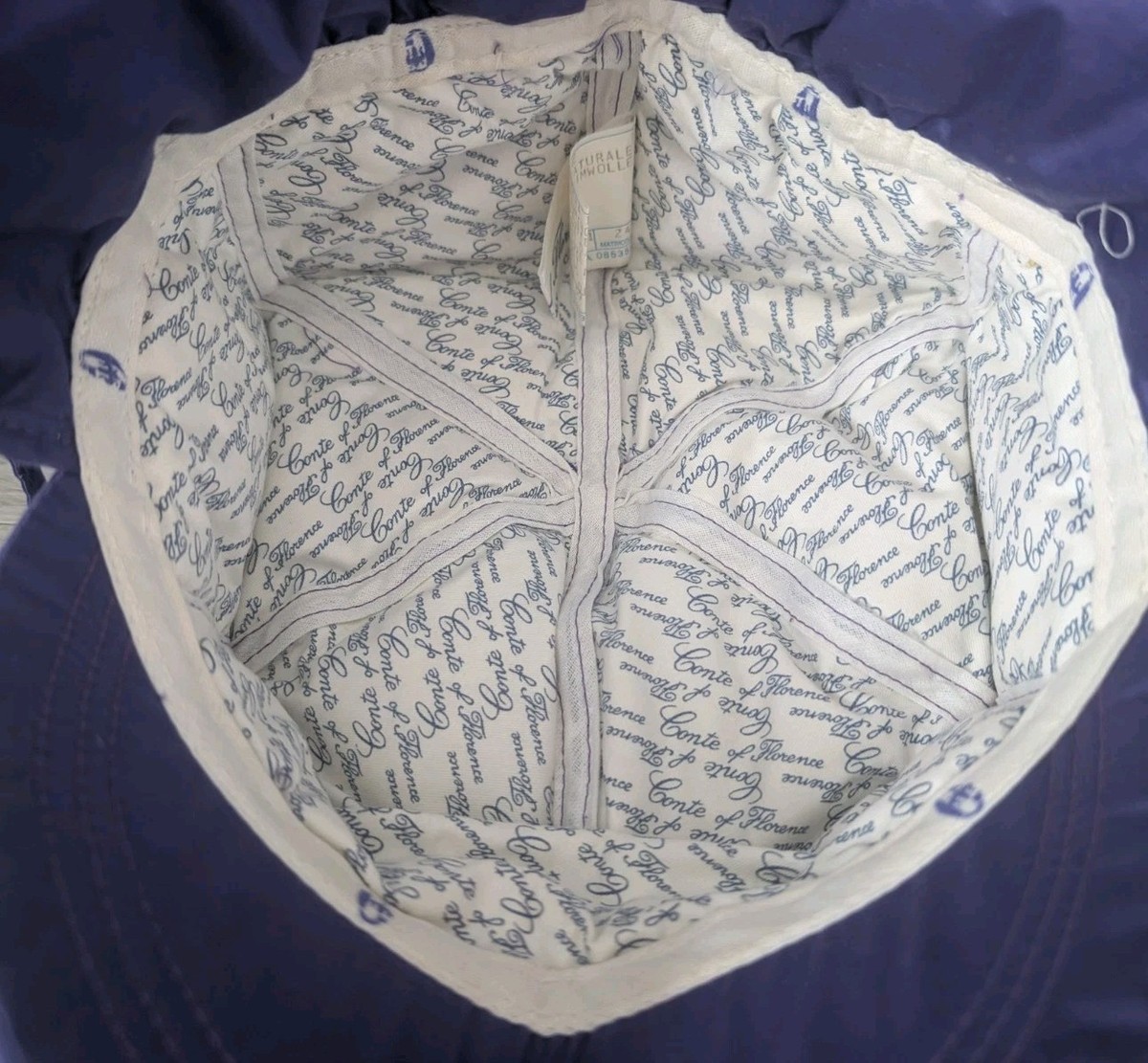 Vintage Conte of Florence Ski Down Hat w/ Ear Flaps Vero Piumino Italy Purple RARE Vintage CONTE of FLORENCE Down Ear Flap Ski HAT White  main image 3