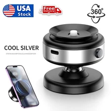 360 Rotatable Car Magnetic Phone Holder, Vacuum Magnetic Phone Holder silver