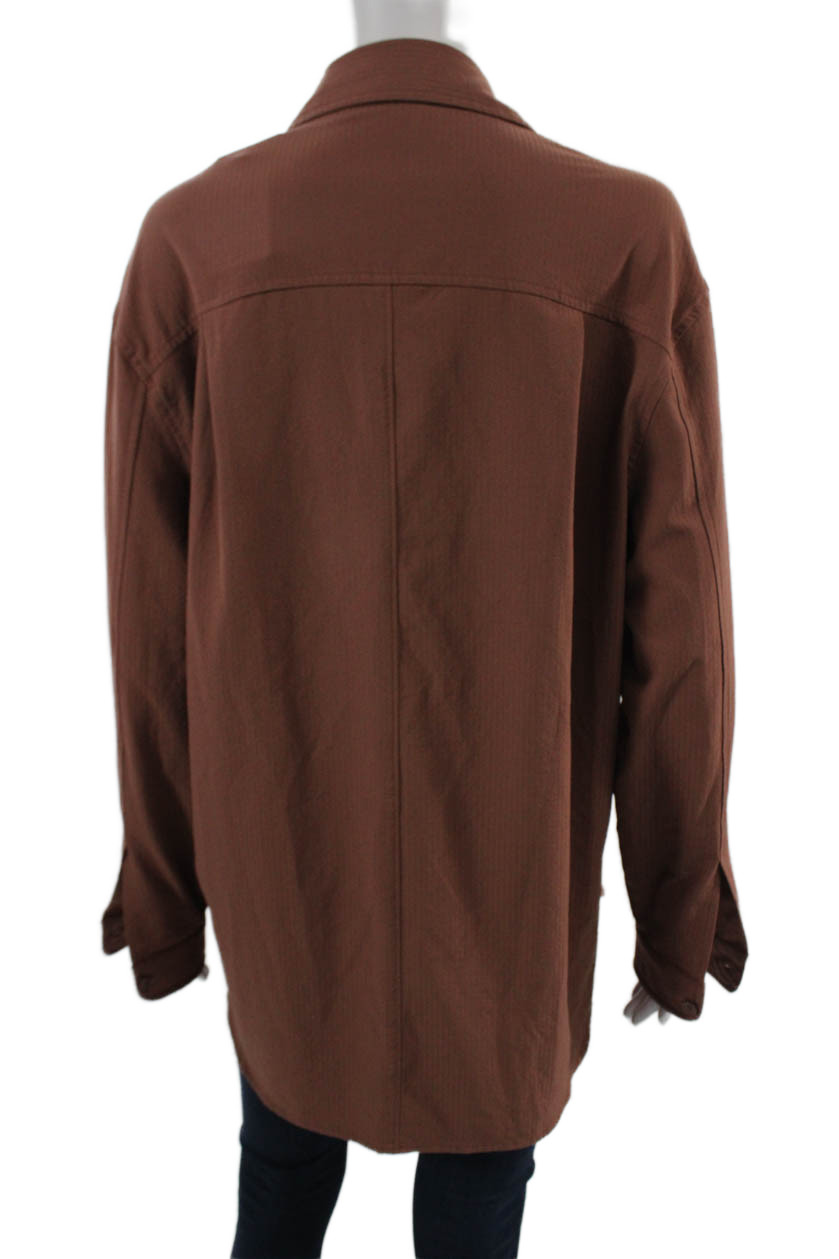 Alo Womens Basic Striped Collared Button-Up Top B… - image 3