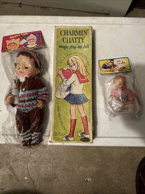 1964 Mattel Charmin Chatty Magic Stay On Doll Whitman Paper Doll Plus 2 Dolls