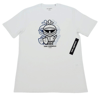 Karl Lagerfeld Men's T-shirt Size Large Color White (NEW WITH ORIGINAL TAGS)