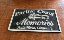 Obrien Truckers Pacific Coast Memories Santa Maria Ca Metal Car Club Plaque