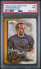 2022 ALLEN & GINTER CHROME GOLD REFRACTOR #184 LANDON DONOVAN 26/50 PSA 9