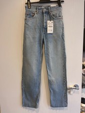 Zara Women's High Waist Blue Jeans waist 34 BNWT