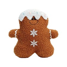 Christmas Gingerbread Man Plush Pillow Cute Stuffed Gingerbread Throw Pillow