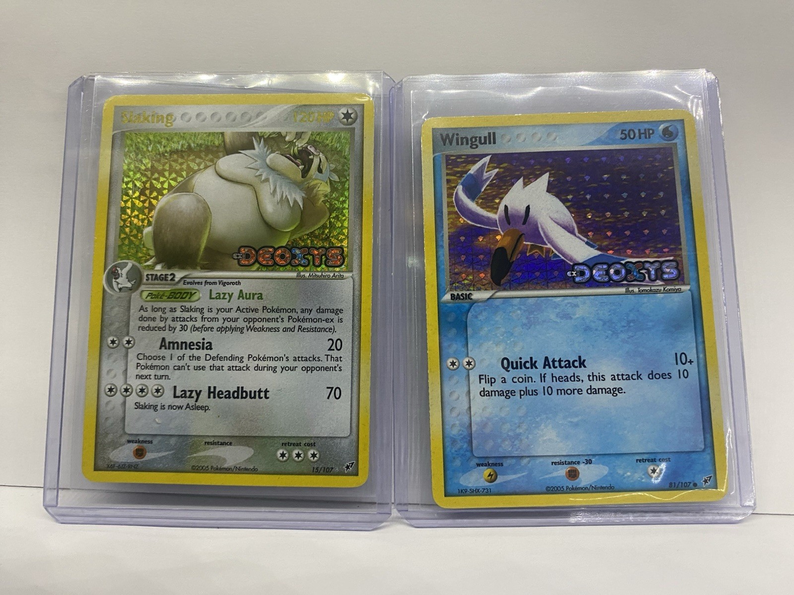Pokémon TCG Slaking 15 - wingull 81 - EX Deoxys Reverse Holo Rare NM