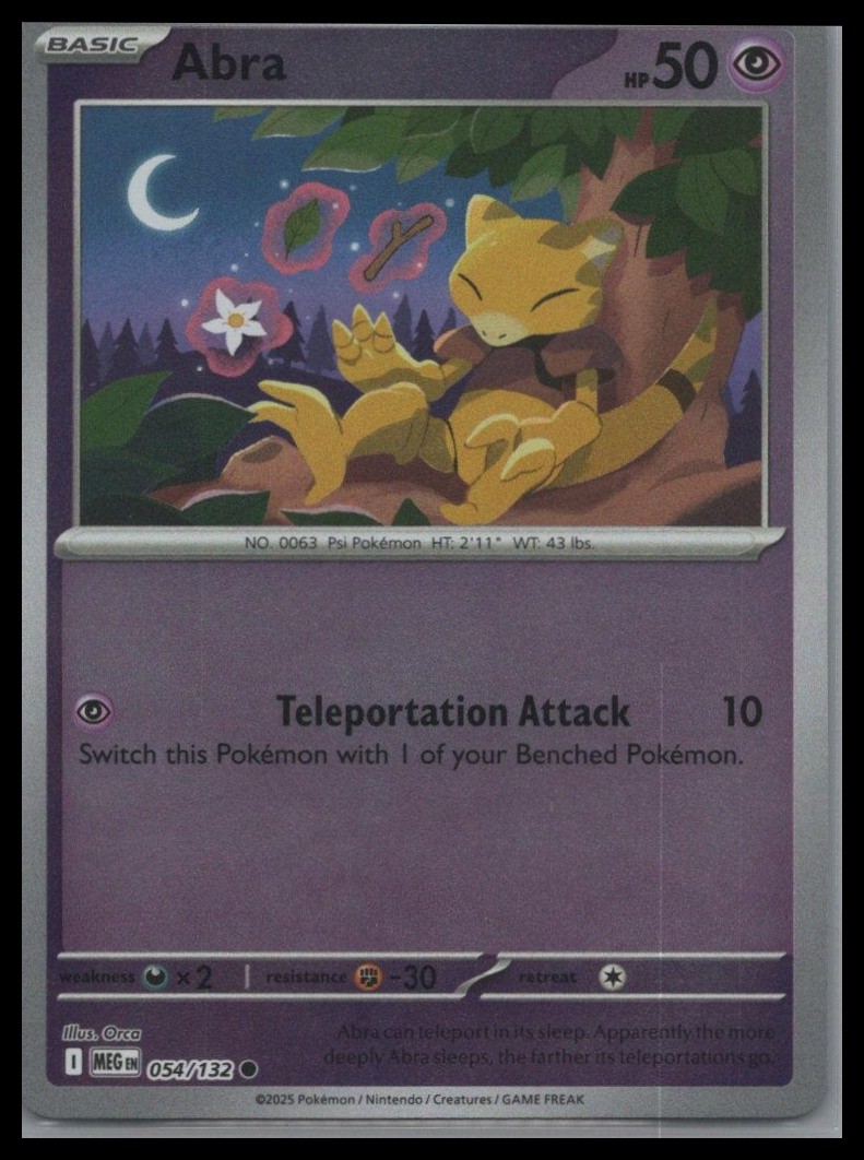ME01: Mega Evolution #054/132 Abra reverse holo