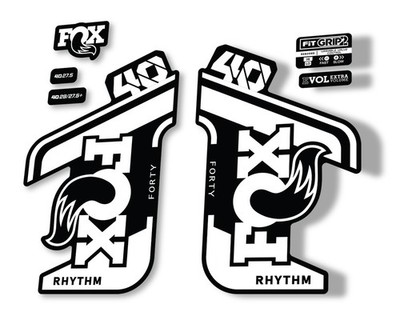 FOX 40 Rhythm 2021 Fork Decals Suspension Sticker Adhesive White