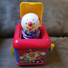 Rare HTF Vintage 1992 Shelcore Clown Jack In The Box Toy WORKS