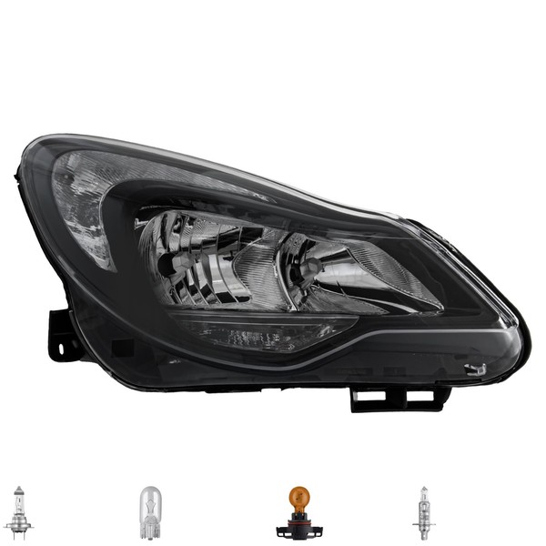 Scheinwerfer Rechts Schwarz FüR Opel Corsa D Inkl. Osram Lampen Bj.Ab: 11-image