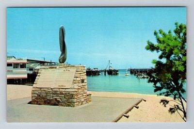 Monterey CA-California Monument Monterey Harbor Vintage Postcard Standard Post