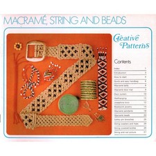 Vintage Creative Patterns Macrame String and Beads Instruction Booklet Retro 70s