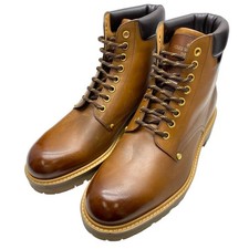 Stivaletti Louis Vuitton Line in pelle marrone con logo LV taglia 5 US 6 da uomo