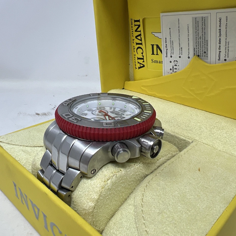 Invicta Pro Diver Masters Of Ocean Sea Hunter 58 mm Blanco MOP Modelo 16653 con Caja Foto 3 de 4