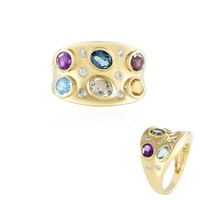 Cavill Ring Aus Sterlingsilber Vergoldet 2,115Ct GrüNer Amethyst Oval-