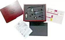 Wine Bottle Opener w/ Accessories & Wine Glass Charms in Wood Gift Box La Vigna