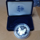 2002-W American Silver Eagle PROOF 1 Oz Silver - Coin & Box & COA