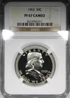1963 Proof Franklin Half Dollar NGC PR67 CAMEO