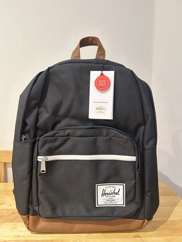 Herschel Pop Quiz Backpack Black/Tan Brown 22L BNWT Work School - FREE UK POST - Picture 17 of 18