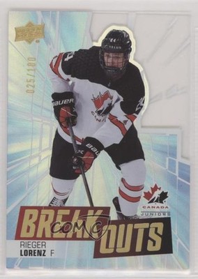2022 Upper Deck Team Canada Juniors Breakouts 25/100 Rieger Lorenz #TCB-8 03z4