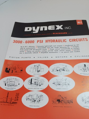 #ad #ad Vintage Dynex 3000 6000 PSI Hydraulic Circuits Sales Brochure Advertising Ad $14.36